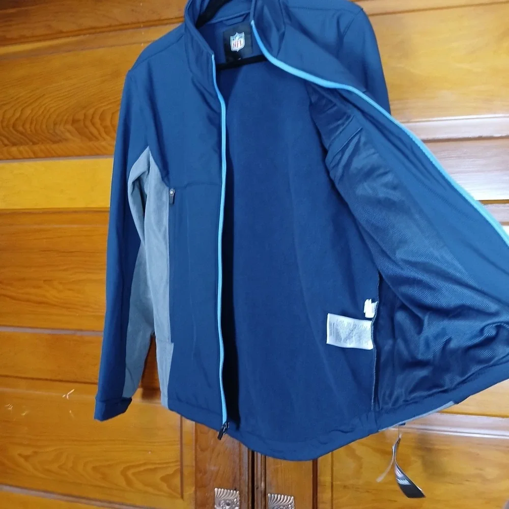 NWT Tennessee Titans NFL Full Zip-Up Jacket Size Small‎ Men's Blue Grey Official